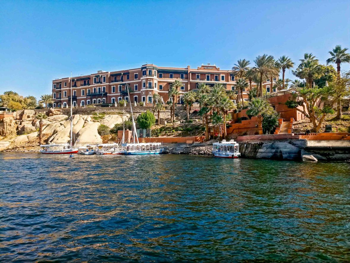 A river scene on Aswan, Egypt.