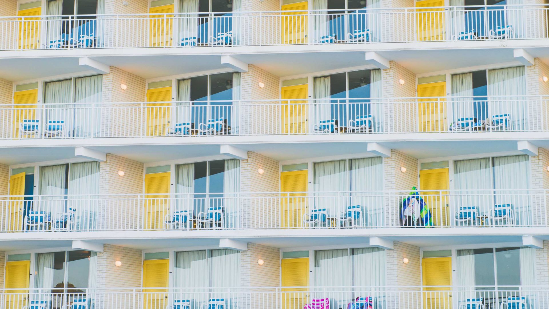 An example of the modern, mid-century motel architecture of Wildwood, New Jersey, many of which were built in the 1950s.